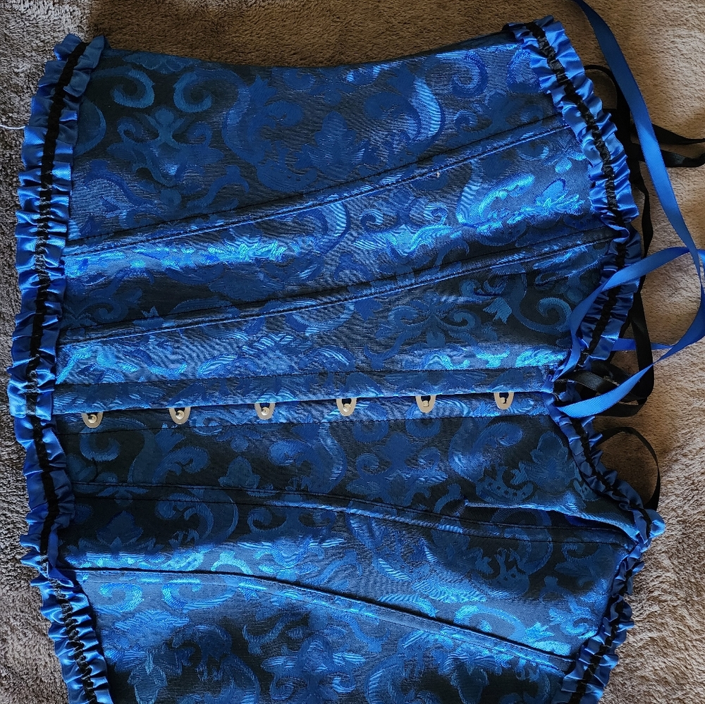 Blue corset top